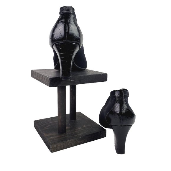 Donald J. Pliner Reya Neoprene Brazillian Crocodile Leather Booties Sz 6.5 - Picture 5 of 9